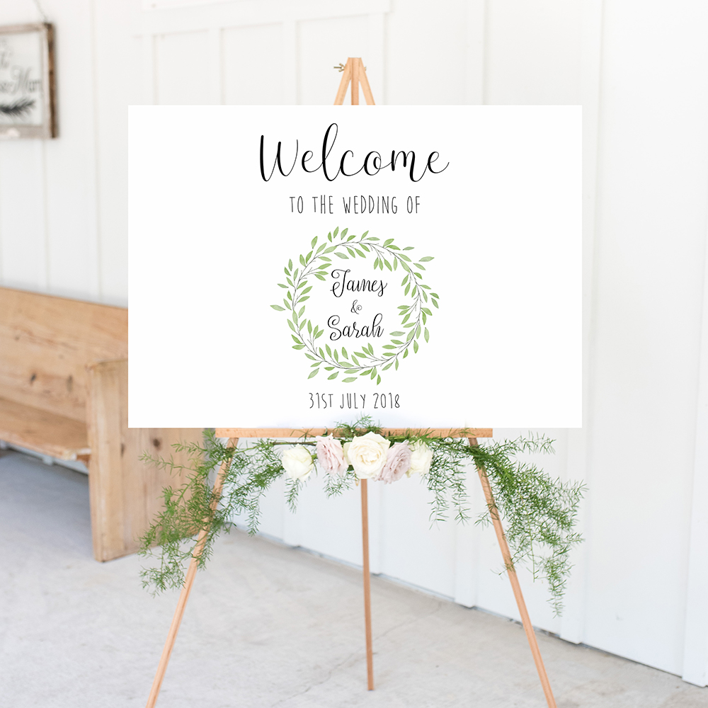 'Autumn Green' Welcome Sign A2/A1