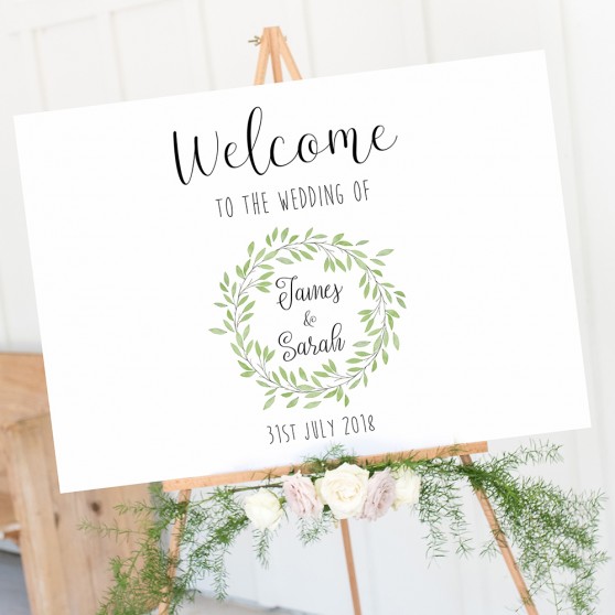 'Autumn Green' Welcome Sign A2/A1