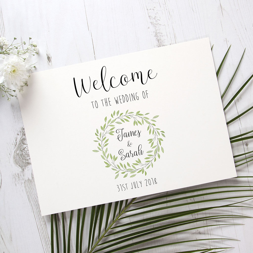 'Autumn Green' Welcome Sign - A5/A4/A3