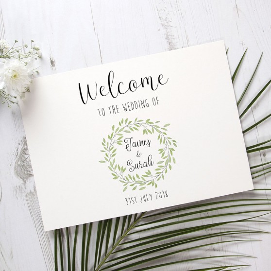 'Autumn Green' Welcome Sign - A5/A4/A3