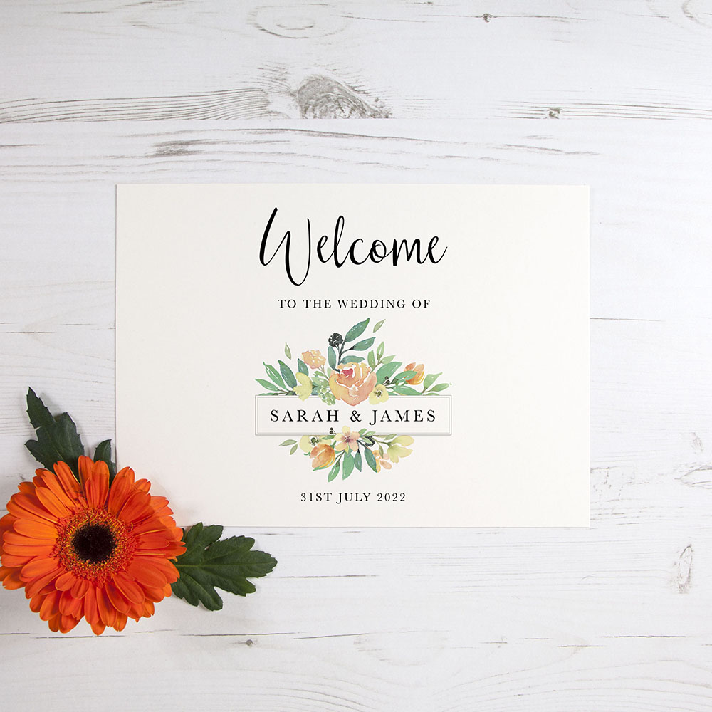 'Bella' Welcome Sign - A5/A4/A3