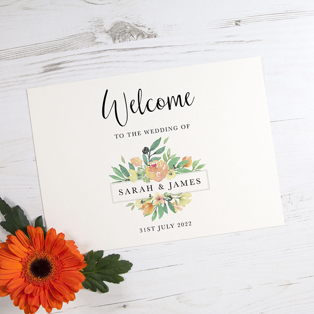 'Bella' Welcome Sign - A5/A4/A3