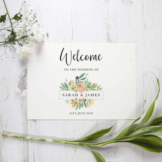 'Bella' Welcome Sign - A5/A4/A3