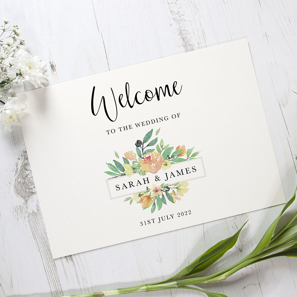 'Bella' Welcome Sign - A5/A4/A3