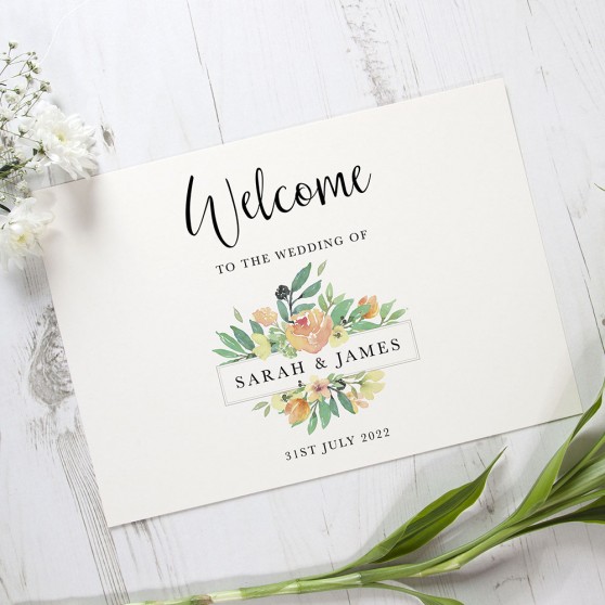 'Bella' Welcome Sign - A5/A4/A3