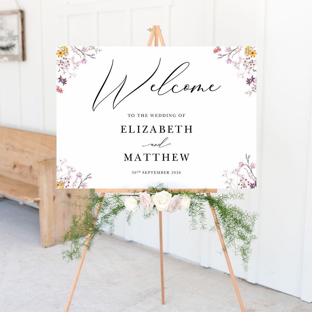 'Wild Botanical' Welcome Sign A2/A1