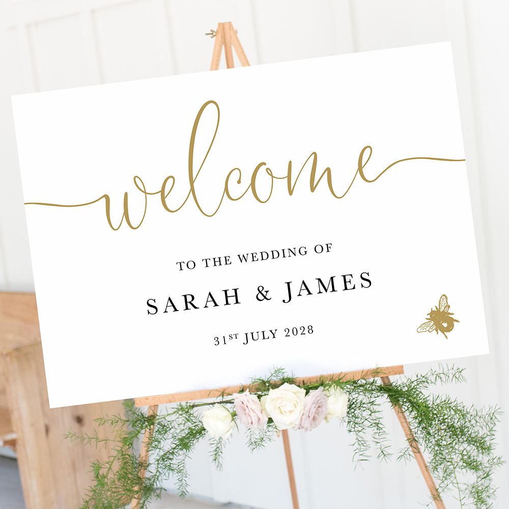 'Bumble Bee' Welcome Sign A2/A1