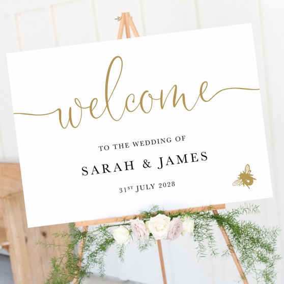 'Bumble Bee' Welcome Sign A2/A1