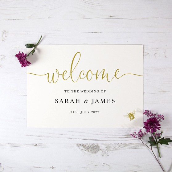 'Bumble Bee' Welcome Sign - A5/A4/A3