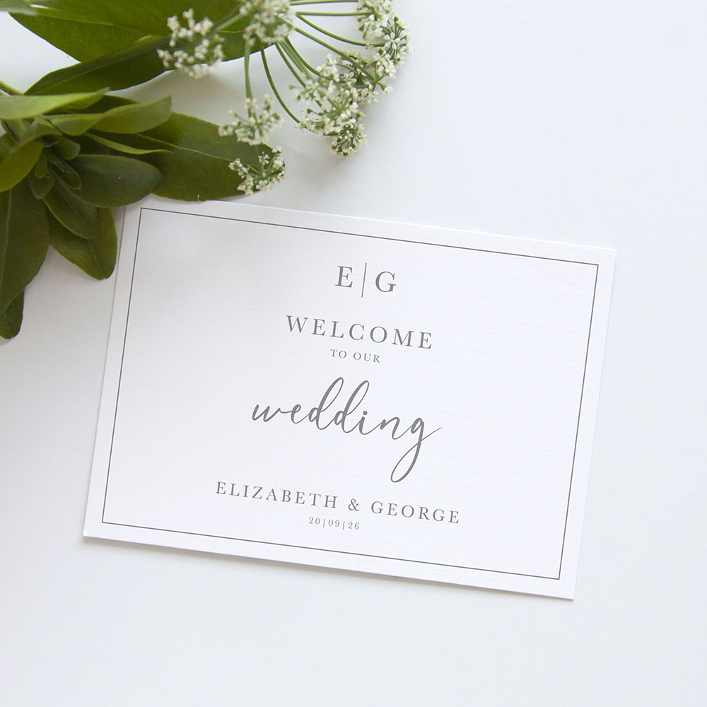 'Calligraphy 6' Welcome Sign - A5/A4/A3