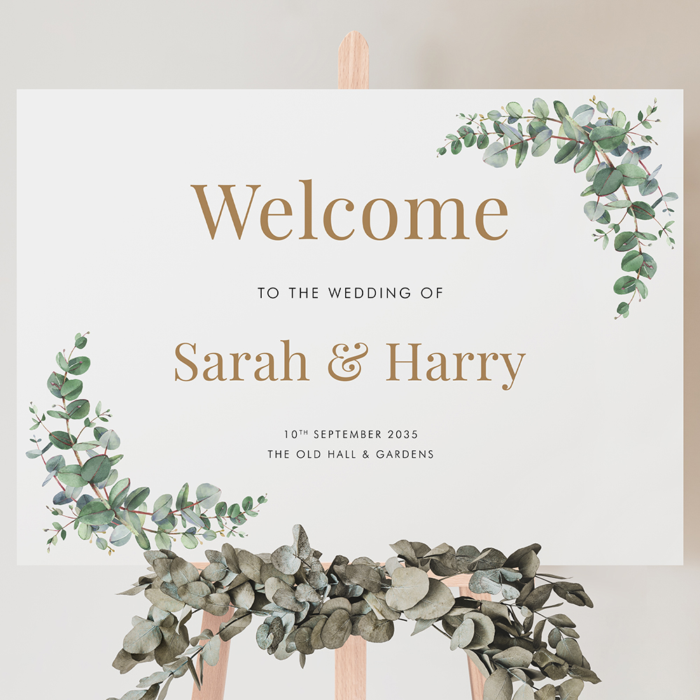 'Campagna Eucalyptus' Welcome Sign A2/A1