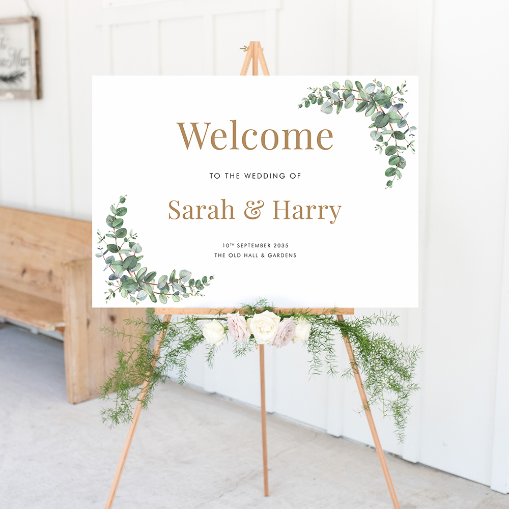 'Campagna Eucalyptus' Welcome Sign A2/A1