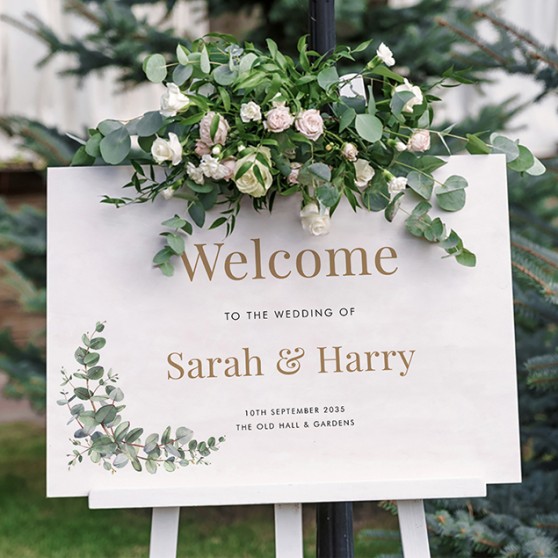 'Campagna Eucalyptus' Welcome Sign A2/A1