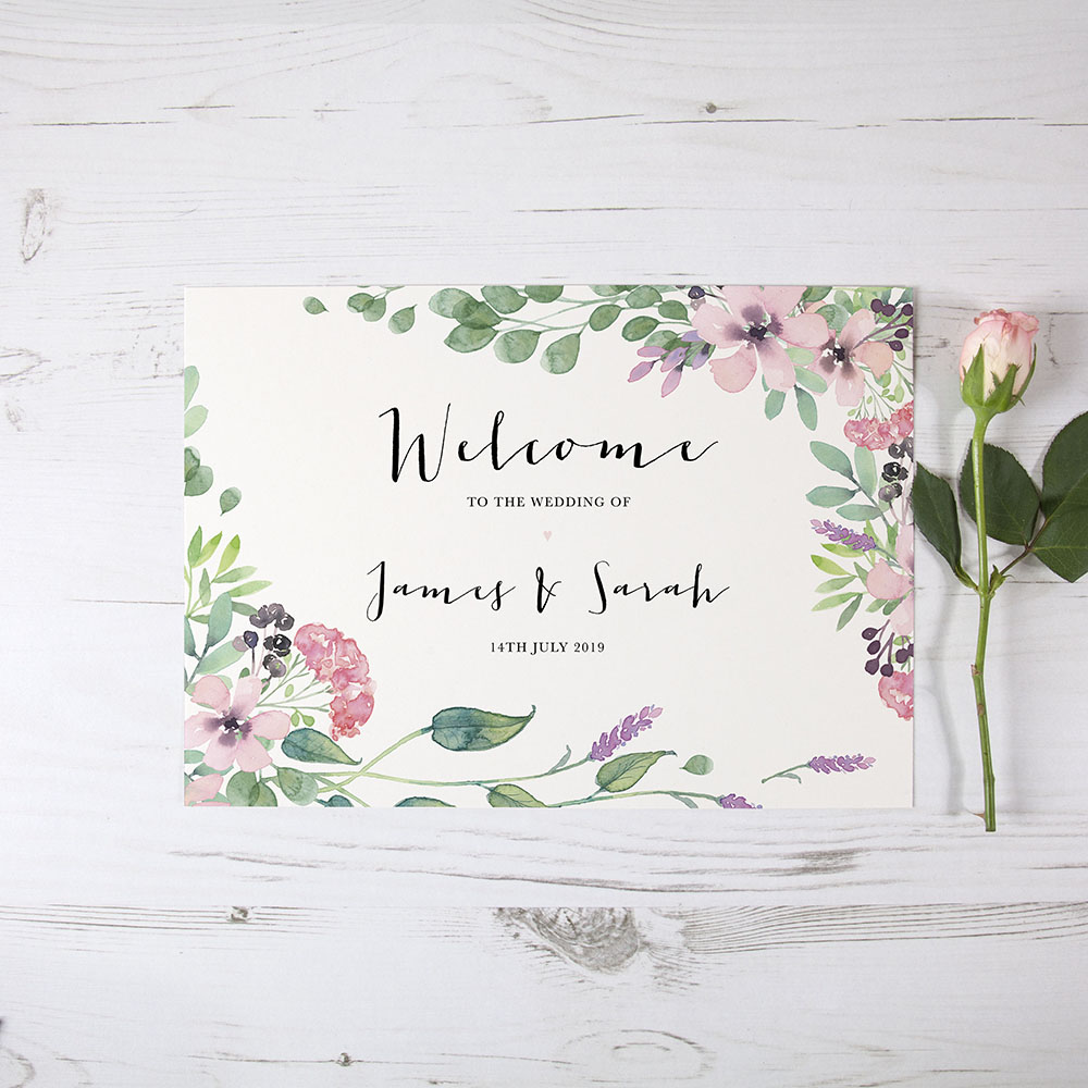 'Chloe' Welcome Sign - A5/A4/A3