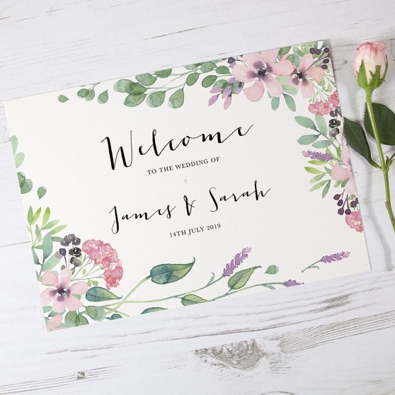 'Chloe' Welcome Sign - A5/A4/A3