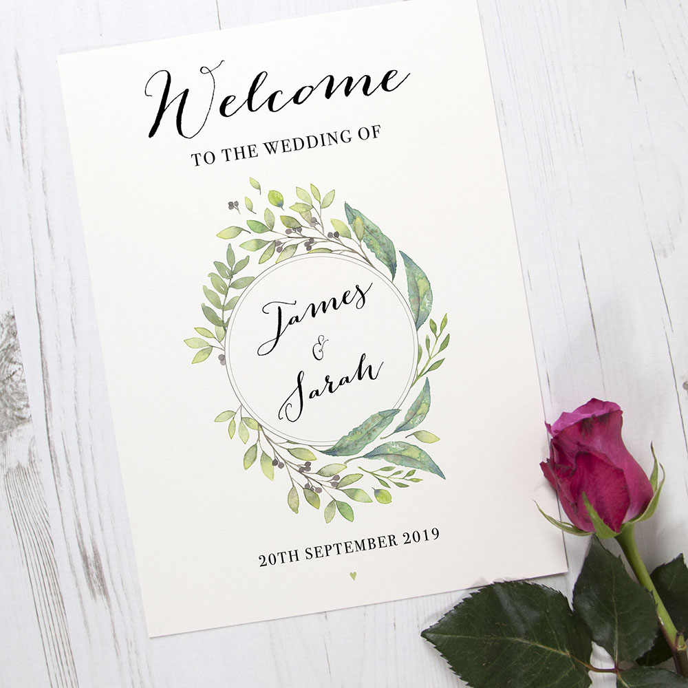 'Imogen Portrait' Welcome Sign - A5/A4/A3