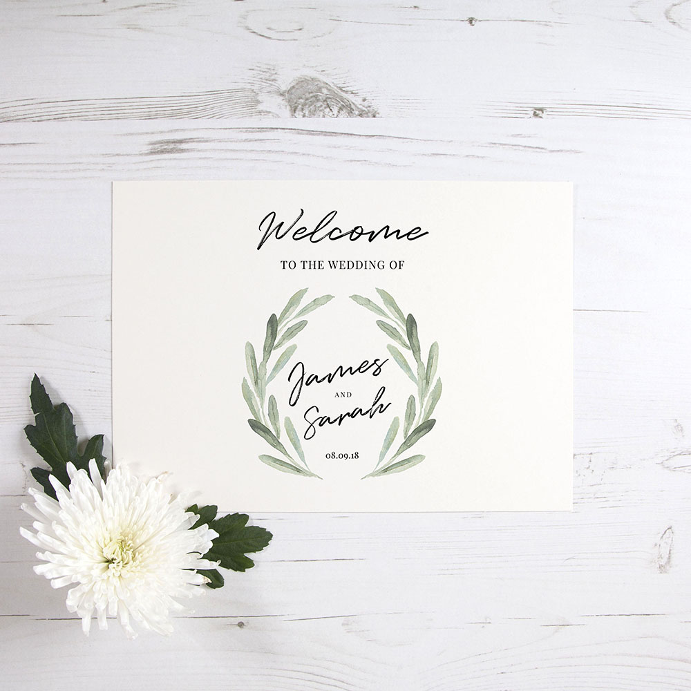 'Olive' Welcome Sign - A5/A4/A3
