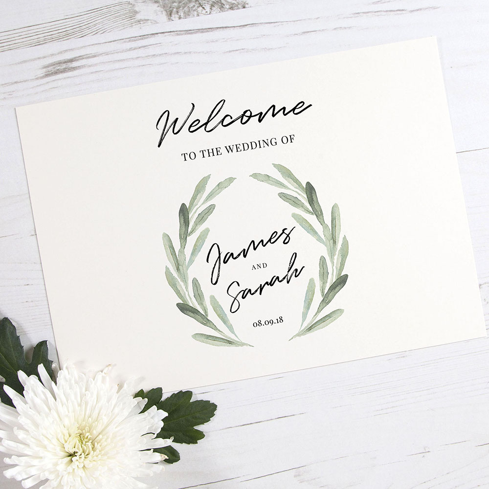 'Olive' Welcome Sign - A5/A4/A3
