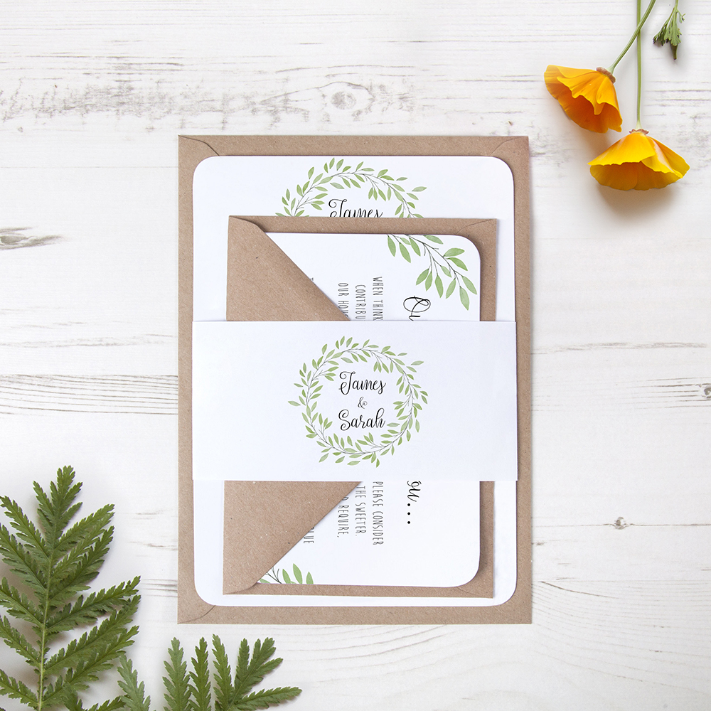 'Autumn Green' Sleeve Invite