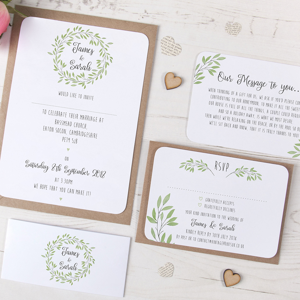 'Autumn Green' Sleeve Invite