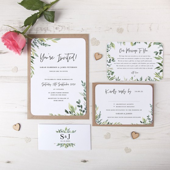 'Back to Nature' Sleeve Invite Sample