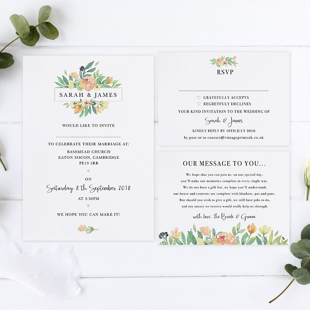 'Bella' Sleeve Invite