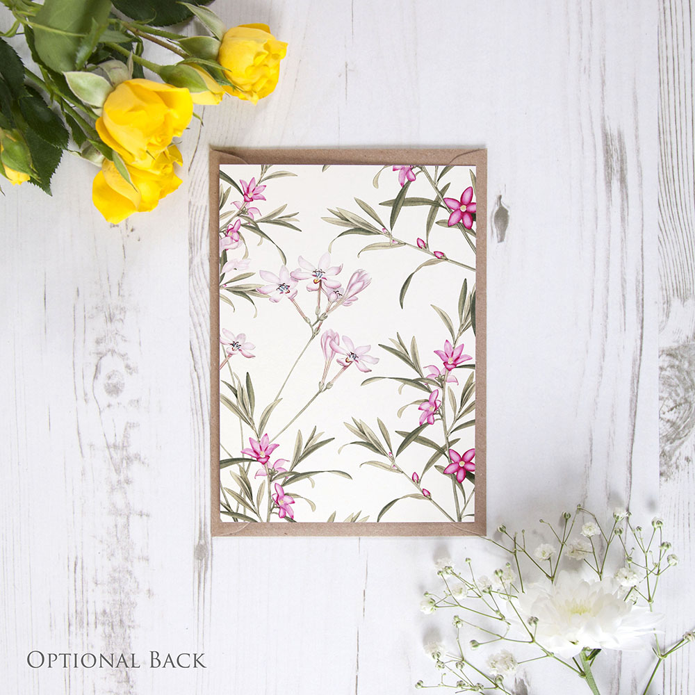 'Pink Botanical' Sleeve Invite Sample