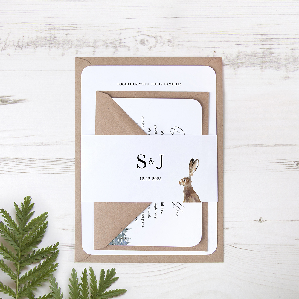 'Christmas Hare' Sleeve Invite