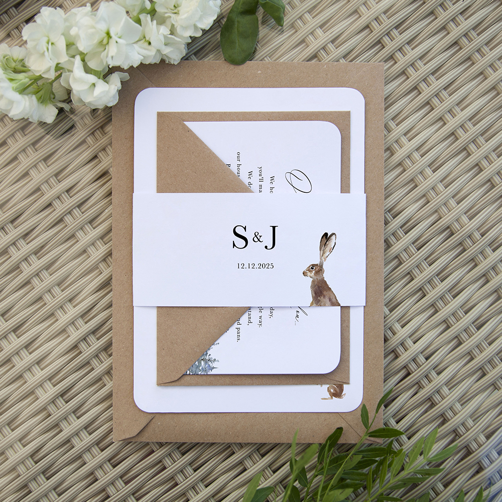 'Christmas Hare' Sleeve Invite