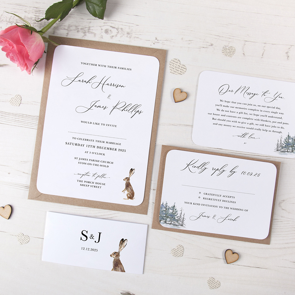 'Christmas Hare' Sleeve Invite