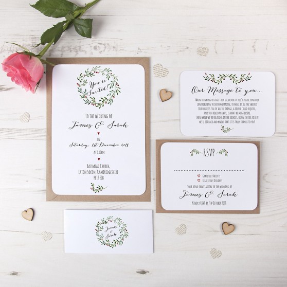 'Christmas' Sleeve Invite Sample