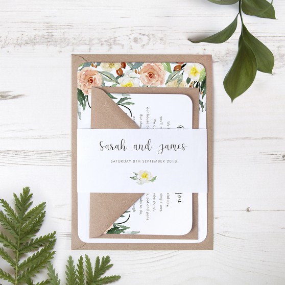 'Dahlia Rose' Sleeve Invite Sample