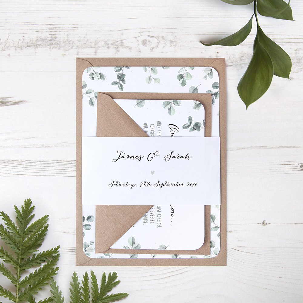 'Eucalyptus' Sleeve Invite