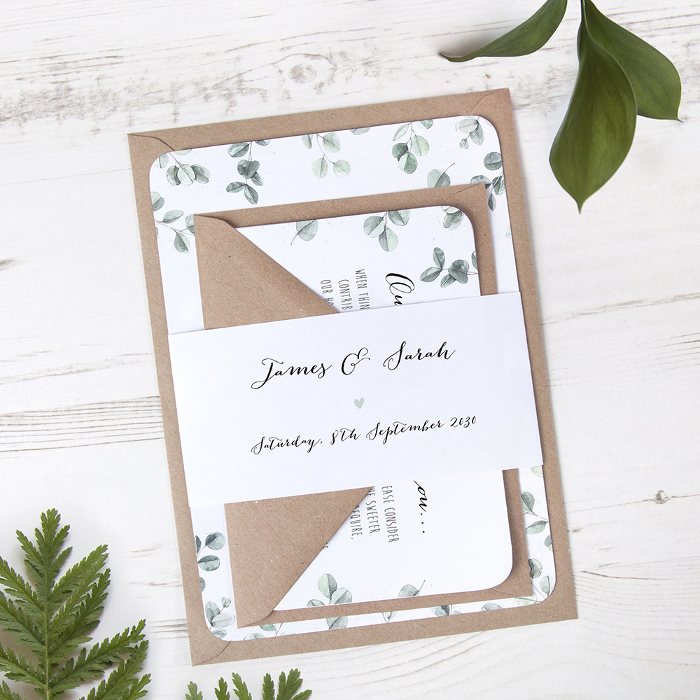 'Eucalyptus' Sleeve Invite