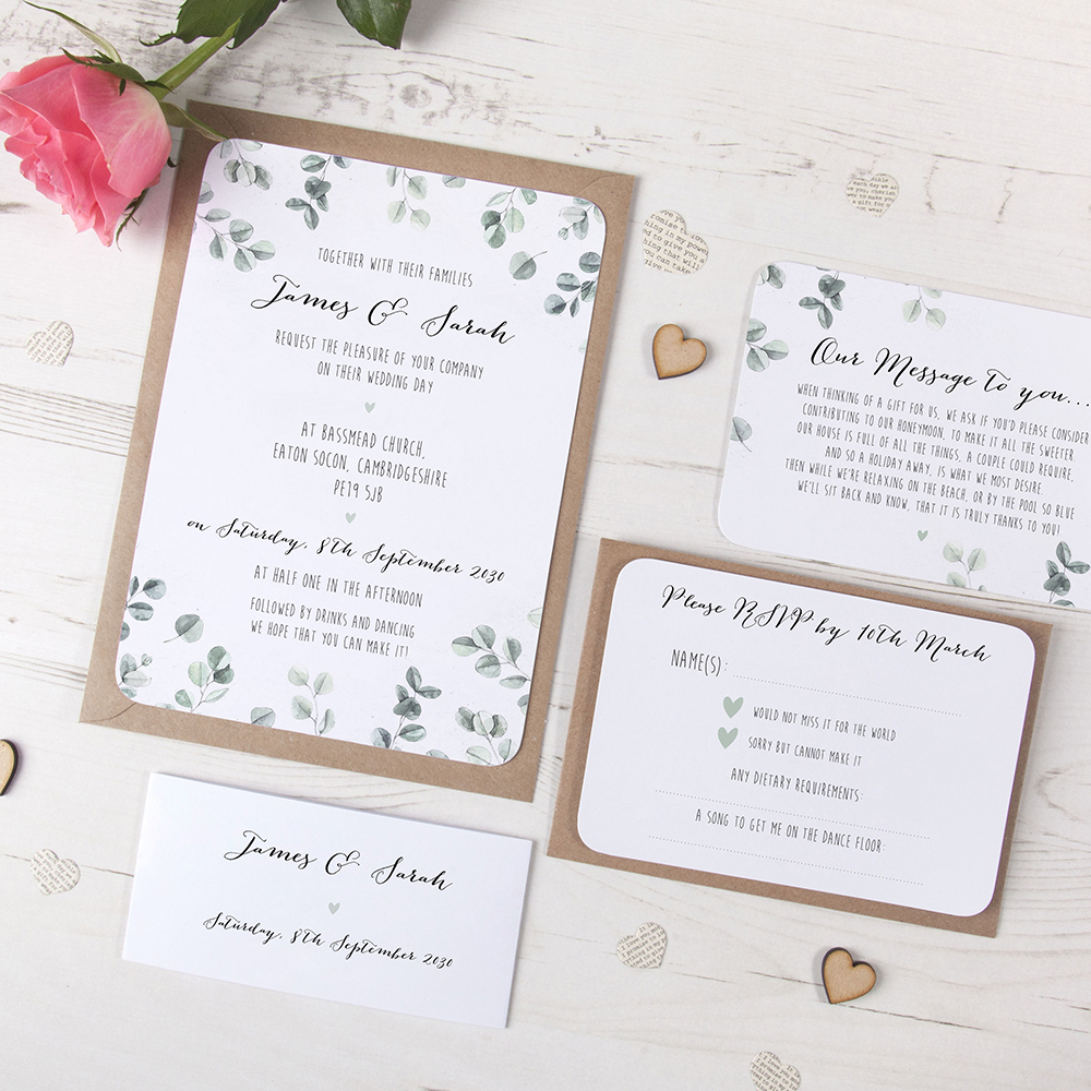 'Eucalyptus' Sleeve Invite