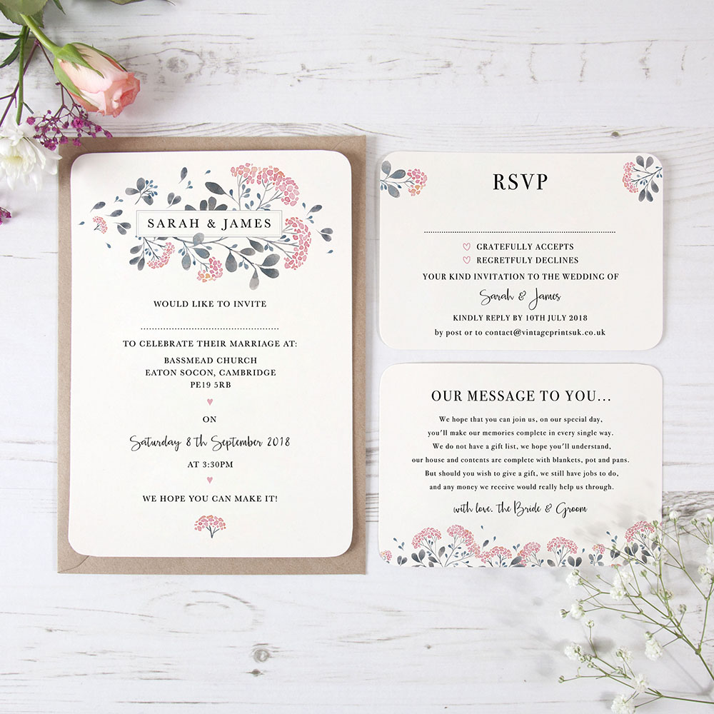 'Felicity' Sleeve Invite Sample