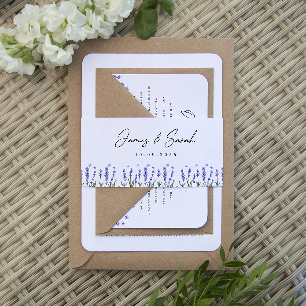 'Lavender' Sleeve Invite