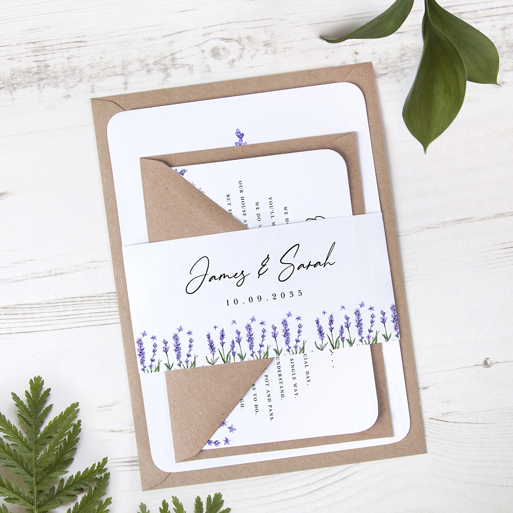 'Lavender' Sleeve Invite
