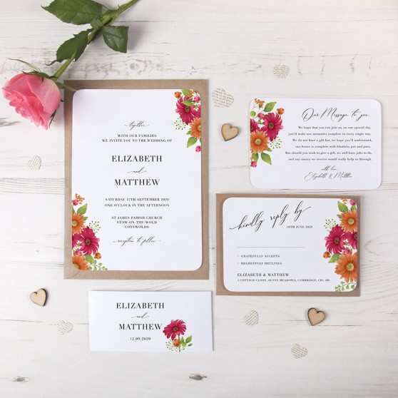 'Matilda' Sleeve Invite Sample