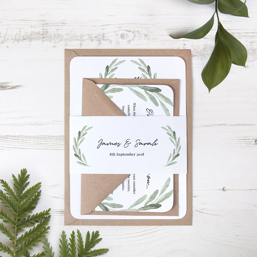 'Olive' Sleeve Invite