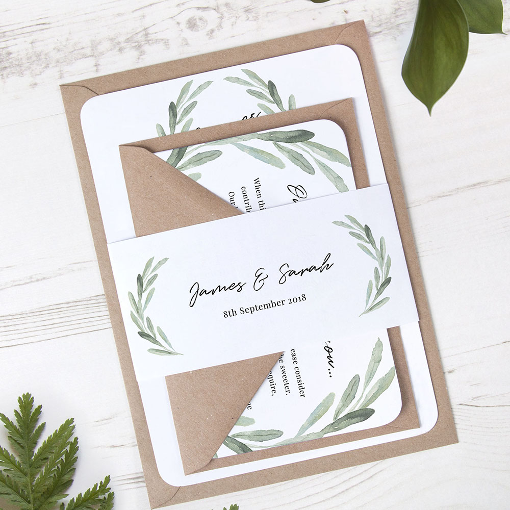 'Olive' Sleeve Invite