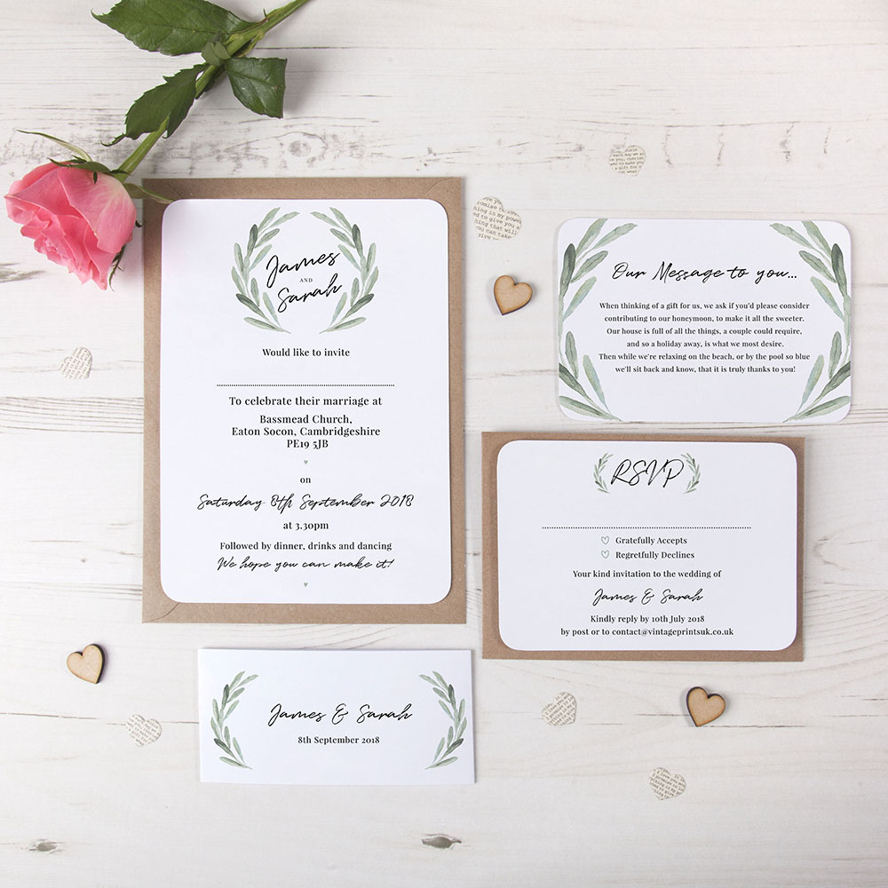 'Olive' Sleeve Invite