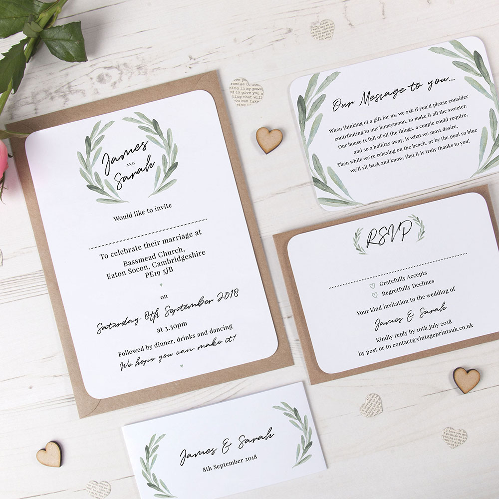 'Olive' Sleeve Invite