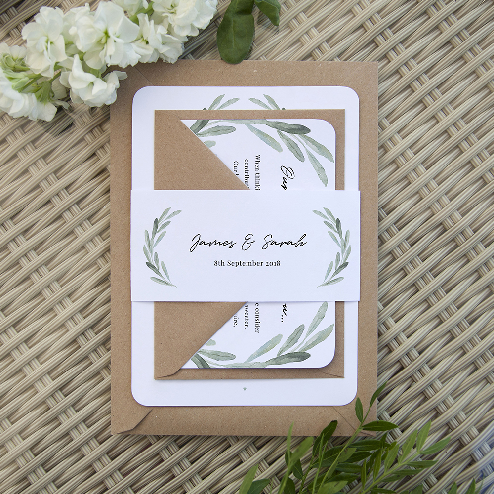 'Olive' Sleeve Invite