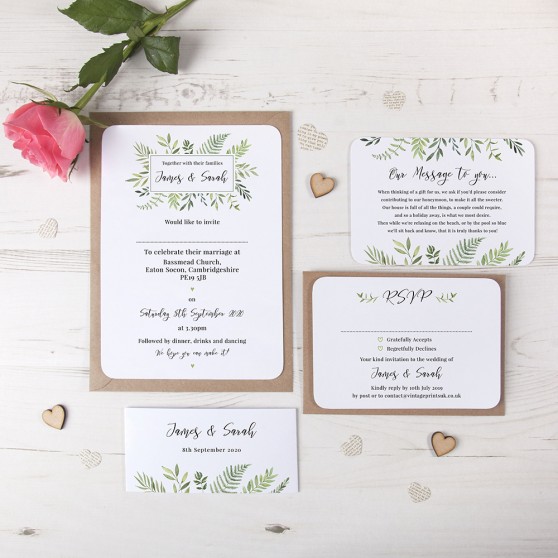 'Ophelia' Sleeve Invite Sample