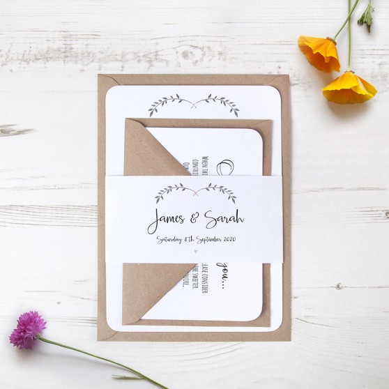 'Pink Ivy Design' Sleeve Invite Sample