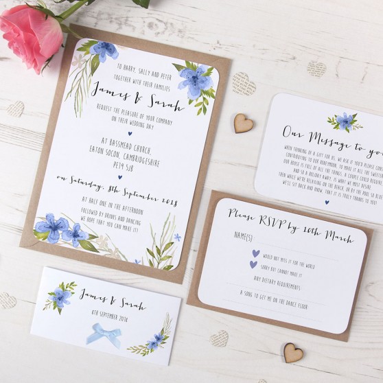 'Pretty in Blue' Sleeve Invite