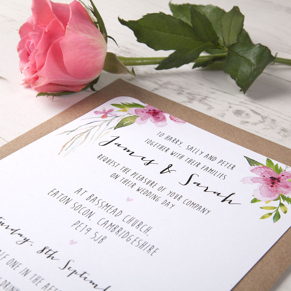 'Pretty In Pink' Sleeve Invite