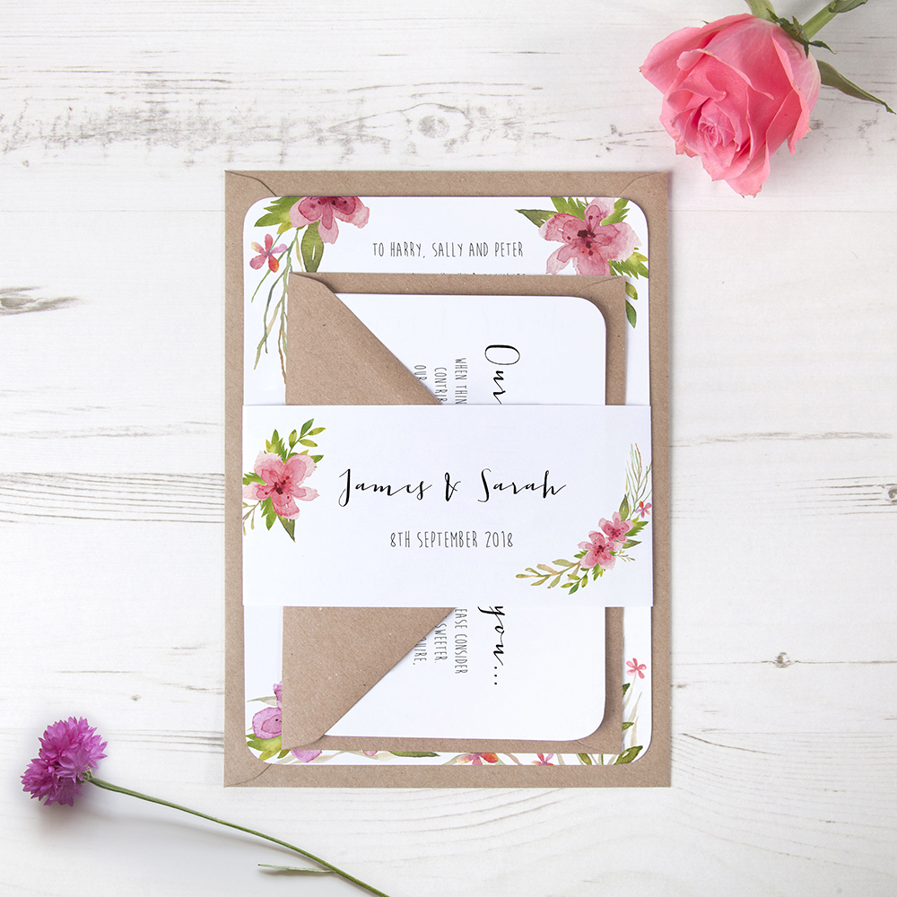 'Pretty In Pink' Sleeve Invite