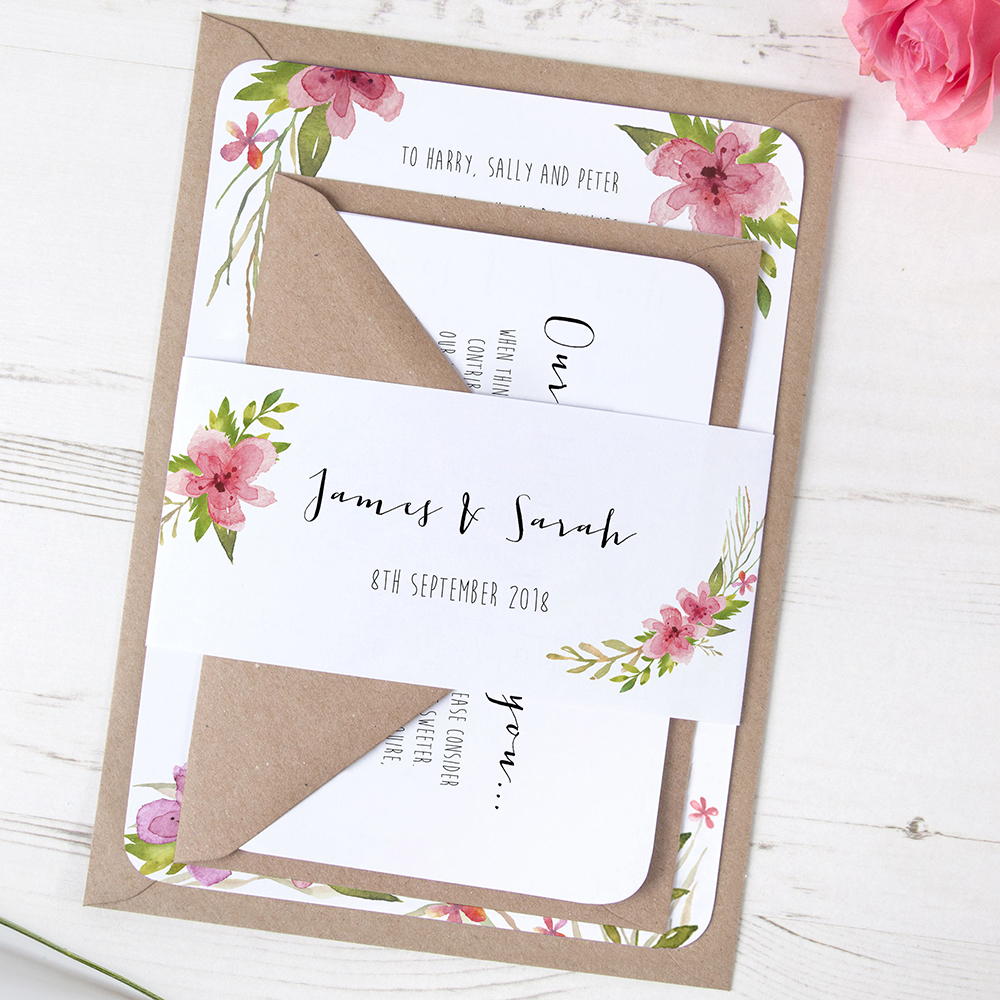 'Pretty In Pink' Sleeve Invite